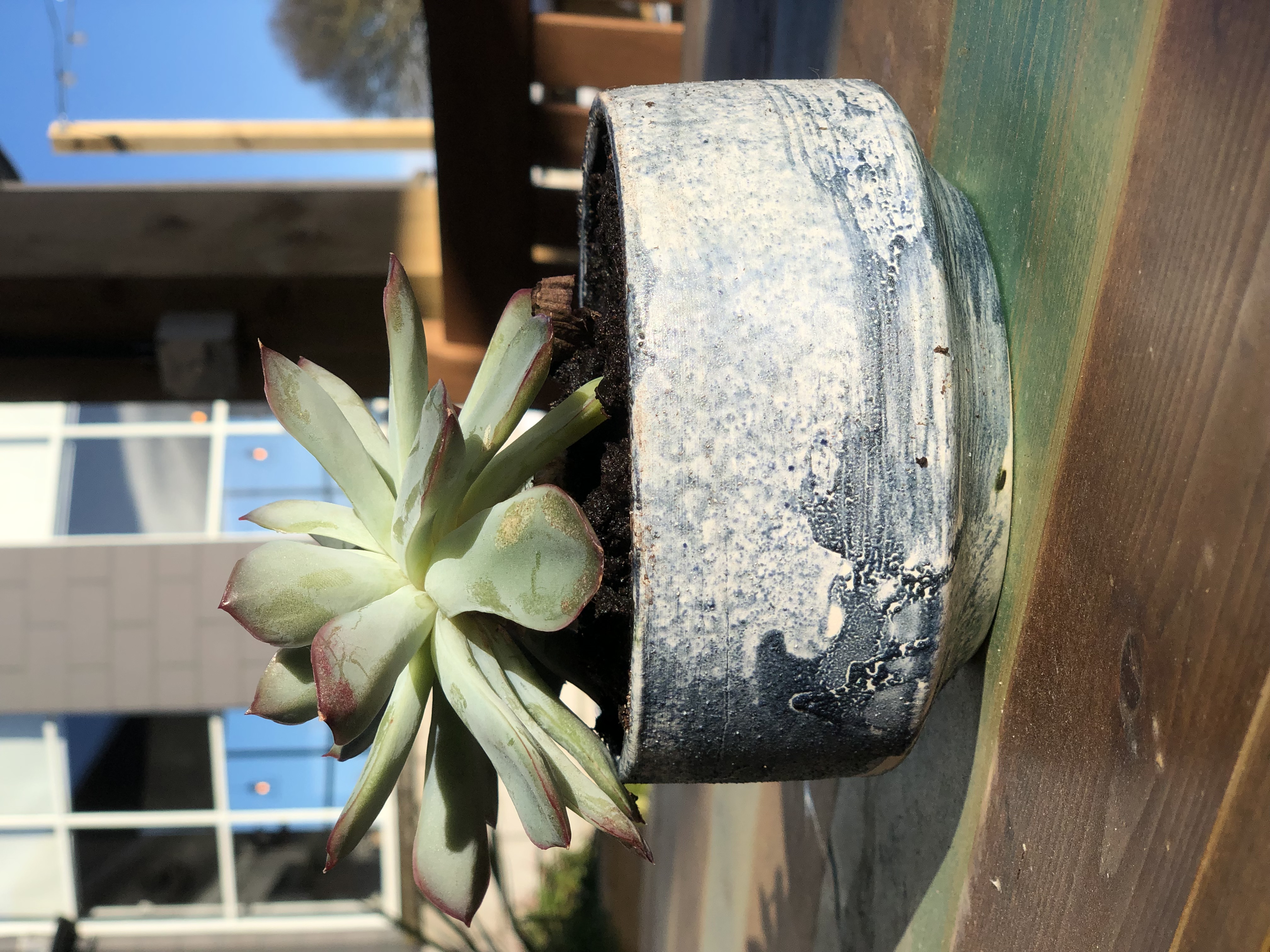 Greene King ceramic table number holder — finished with blackboard paint
